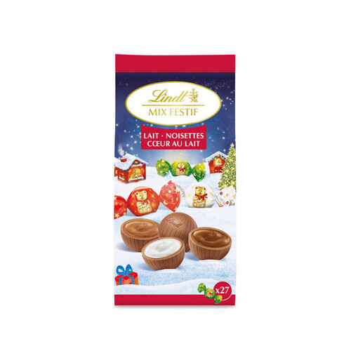 Lindt Mix Festif Lait Noisettes Cœur Lait 146g