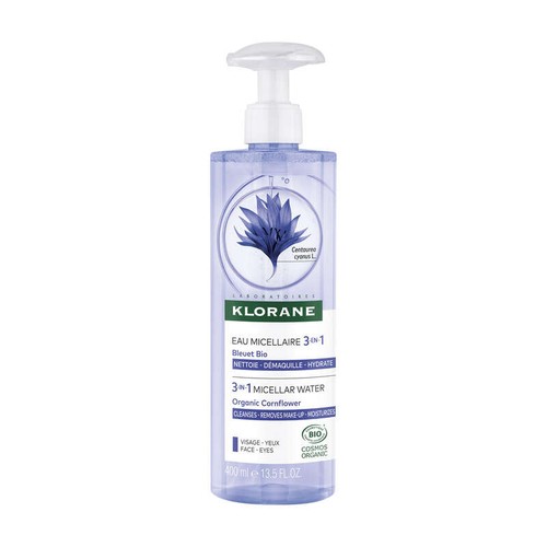 [Para] Klorane Eau Micellaire 3-en-1 au Bleuet BIO Visage, Yeux 400ml