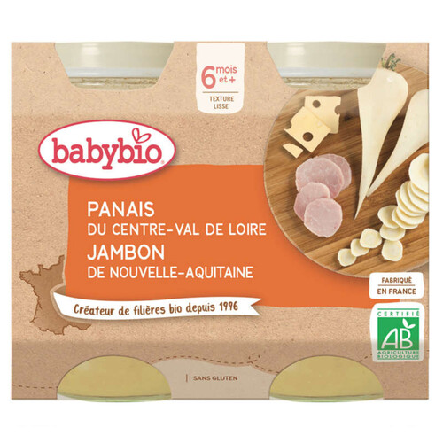 [Par Naturalia] Babybio Petits Pots Jambon panais dès 6M 2 x 200g