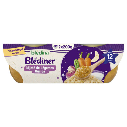 Bledina Blediner Mijoté De Légumes Et Quinoa 2X200G Dès 12 Mois