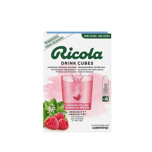Ricola Drink Cubes pour Boisson Framboise Mélisse 8,8g