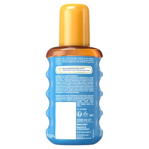 Nivea Spray Huile Protect & Bronze Fps 30 200Ml