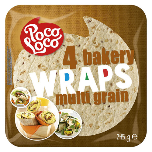 Poco Loco Wraps x4 Multi Grain 245g
