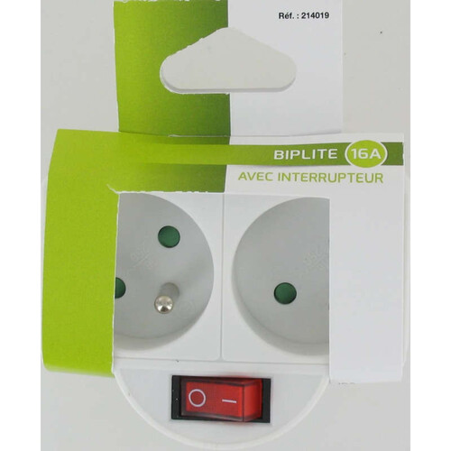 Trefilaction Multiprise Biplite 16A Avec Interrupteur