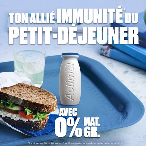 Actimel yaourt à boire nature 0% 12x100g