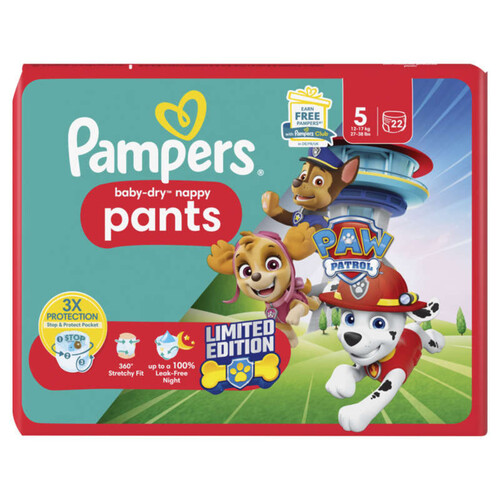 Pampers  Couches-CulottesBaby-Dry Pants Taille 5 12kg-17kg x22