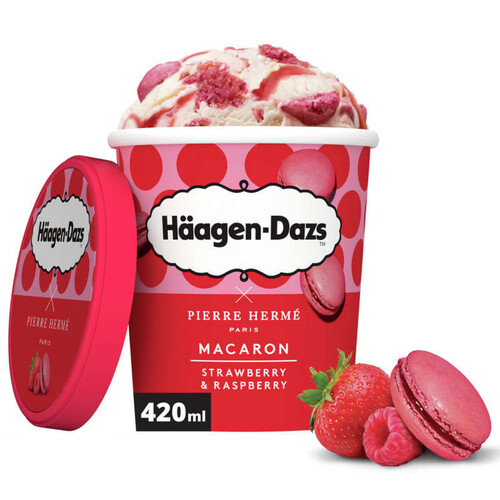 Häagen-Dazs x Pierre Hermé pot macaron fraise framboise 364g