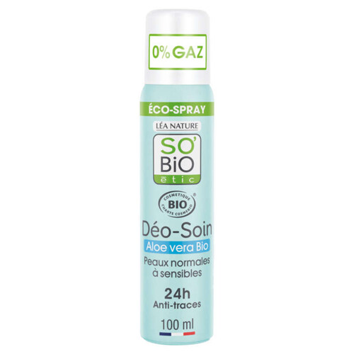 SO'BiO Étic Déodorant Soin Spray Hydratation à l'Aloe Vera Bio10cl